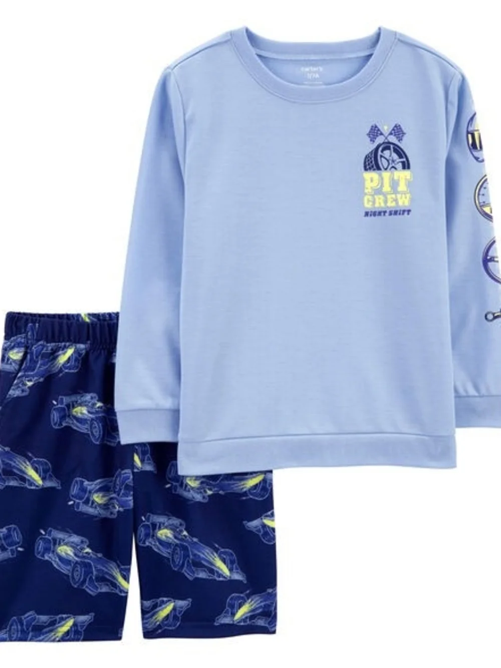 NWT Carter’s Race Car Pit Crew Pajamas Size 6/6A Blue 2-Piece